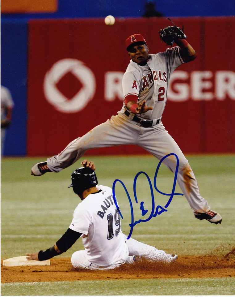 ERICK AYBAR ANAHEIM ANGELS ACCIÓN FIRMADO 8x10 Foto 1 de 1