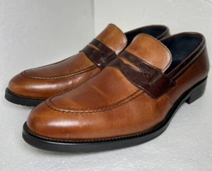 Mocassini Firmani Mark vera pelle italiana cognac/marrone 11 EU 44 - Foto 1 di 18