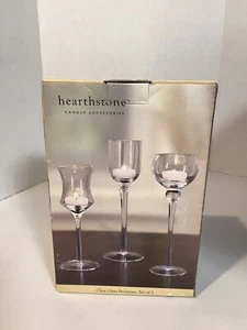 hearthstone candle accessories. glass candle holders - Picture 1 of 2