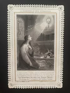 holy card santino merlettato canivet LETAILLE PL. 586 Eucharistique. - Bild 1 von 2