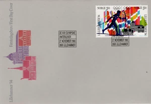 Noruega 1993 2039, NK 1188-89 canc. día de emisión, Olympic FDC. - Imagen 1 de 1