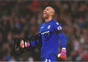STOKE: LEE GRANT SIGNED 6x4 ACTION PHOTO+COA - Picture 1 of 1