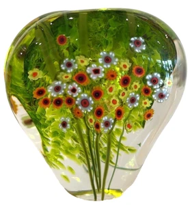 Shawn Messenger Blumenherz Glasskulptur, Vase oder Briefbeschwerer - Bild 1 von 5
