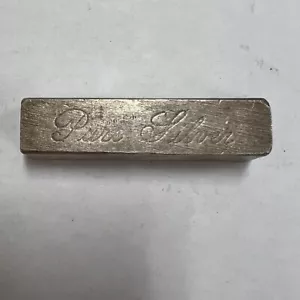 Pure Silver 10 oz Poured Vintage Loaf Style Silver Bar - Picture 1 of 4