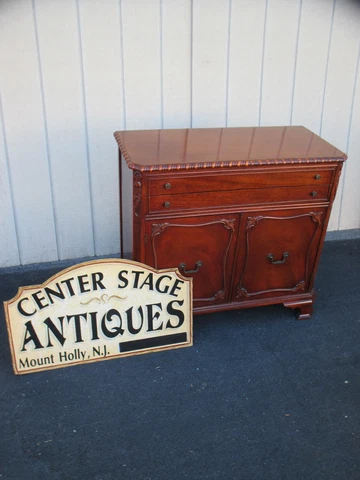 64005  Antique Mahogany Sideboard Server Cabinet Cover