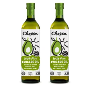 2 pack Chosen Foods 100% Pure Avocado Oil 33.8oz (67.6oz total) FREE shipping - Picture 1 of 2
