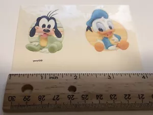 Disney's Babies Vintage Vending Machine Sticker Wet Tattoo All Star Goofy Donald - Picture 1 of 1