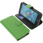 Tasche für Wiko Tommy 2 Smartphone Book-Style Schutz Hülle Handytasche Buch Grün