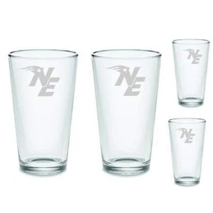 SET New England Patriots NE Custom Pint Pub Gläser geätzt Tumbler Trinkgeschirr - Bild 1 von 1