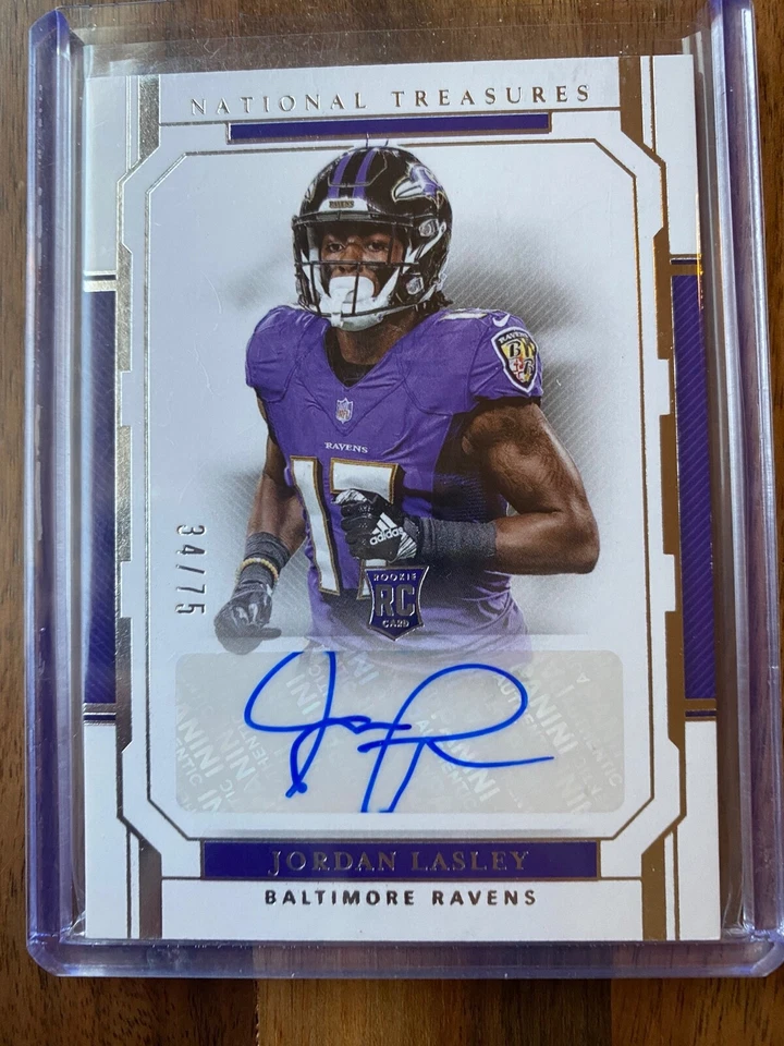 A42,653 - 2018 Panini National Treasures #150 Jordan Lasley Auto/75 RC - Image 1 of 1