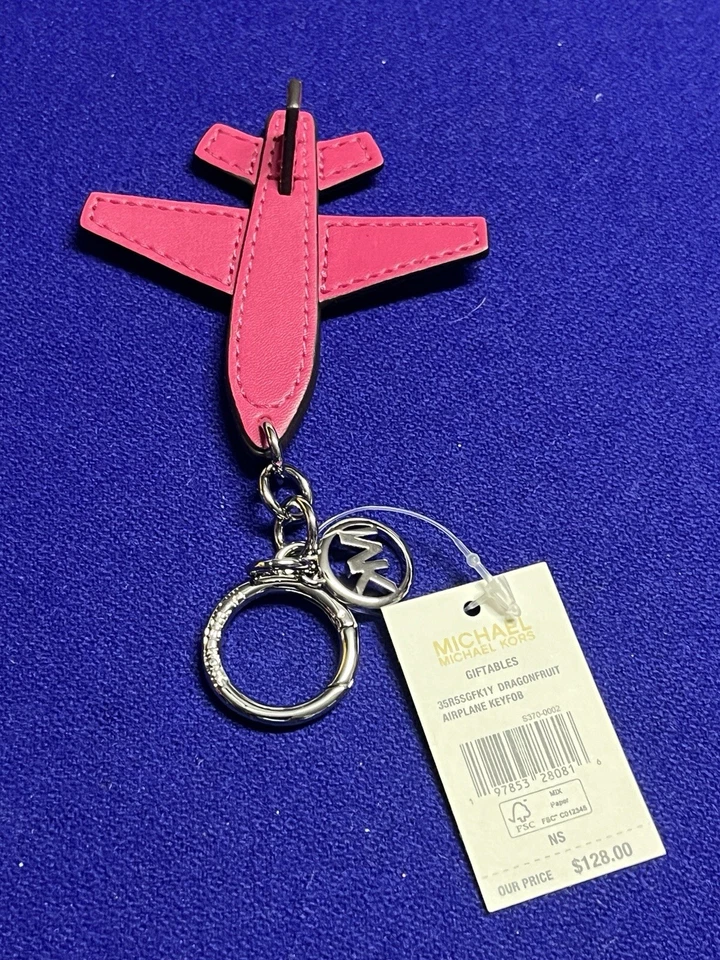 Michael Kors Bolso Avión Dije/Llavero Rosa NUEVO Foto 1 de 4