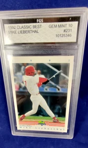 Mike Lieberthal #231 Graded Card 1992 Mint 10 Reading Phillies - Picture 1 of 4