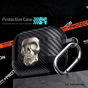 Full Body ProtectIve Shockproof Case w/Skull Lock For Airpods 4/3/2/1th Gen/ Pro - Picture 1 of 13