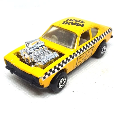 Maxi Taxi Lesney Matchbox Superfast Rolamatics No.72 Amarillo 1971 Hong Kong Foto 1 de 4