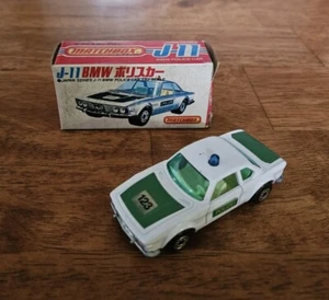 Matchbox SuperFast J-11 BMW Police Car - 1976 - Japan Box - Diecast Original Box - Picture 1 of 11
