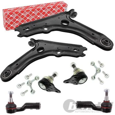 2x MANILLAR TRANSVERSAL FEBI + ARTICULACIÓN DE SOPORTE + CABEZAL DE BARRA DE ACOPLAMIENTO LI + RE para VW POLO 6N 6N2 LUPO - Imagen 1 de 4