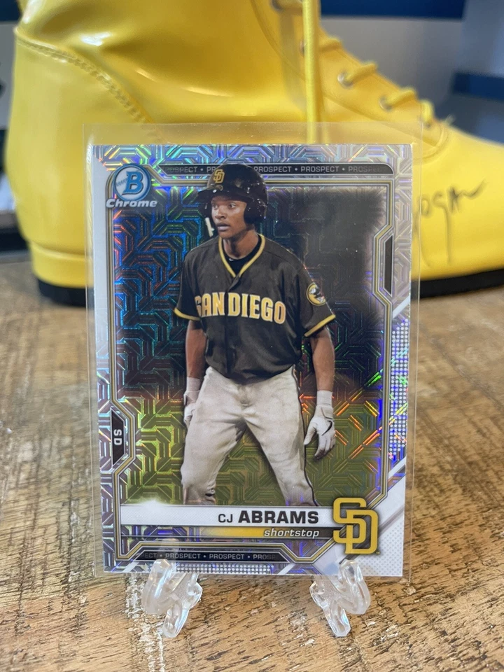 2021 Bowman Chrome CJ Abrams Mojo Refractor #BCP-227 | Padres Nationals - Image 1 of 2