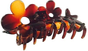 Parcelona French Flowers Medium Shell Celluloid Hair Claw for Women and Girls - Picture 1 of 4