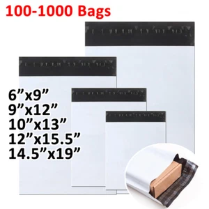 Poly Mailers Mailing Self Sealing Envelopes Plastic Bags 14.5x19 12x15.5 10x13 - Picture 1 of 30