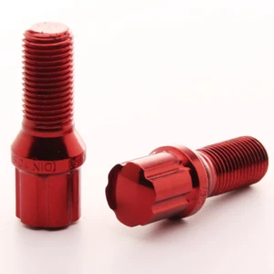 Wheel Bolts Anodised Slim Head M12 x 1.25 mm (Purple/red/green/blue/black/gold) - Picture 1 of 9