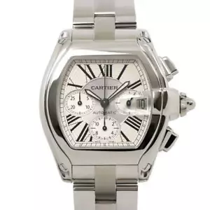 Cartier Roadster Chronograph W62019X6 Date Automatic Silver Dial Mens 90264212 - Picture 1 of 7