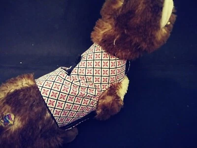 雪貂线束 - 红色和灰色花卉 - M/L — 第 1/4 张图片