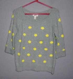 ARIZONA JEAN CO. H. GREY / SUNSHOWER DOT SWEATER GIRL'S SZ  LARGE  NWT! - Picture 1 of 9