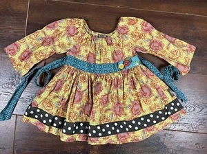 Matilda Jane Girls Size 2 Lovely West Palm Peasant Top! You and Me Line! - Picture 1 of 6