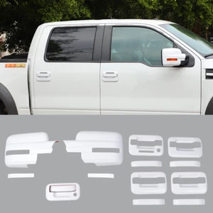 For 09-14 Ford F150 White Mirror+4Dr Handle+keypad+PSG keyhole+Tailgate Cover US - Picture 1 of 16