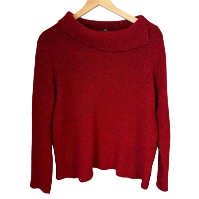 Женский свитер из шерстяной кашемировой смеси мериноса Eileen Fisher красный размер XL - Изображение 1 из 4