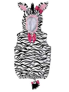 Koala Kids Infant Girl Plush Black White Stripe Baby Zebra Costume Hoodie - Picture 1 of 1