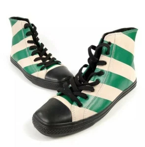 Calvin Klein Women's Carizma High Top Striped Suede Leather Sneaker Size 9.5 New - Picture 1 of 12