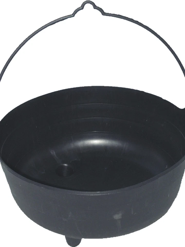 Large Witches Cauldron Plastic Halloween Black Witch Fancy Dress Prop - Image 1 of 1