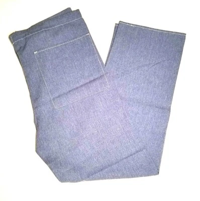 Crest Unisex Drawstring Scrub Pants Denim Size Small Style 9614 98 (A-38) - Image 1 of 3