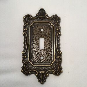 Toggle Light Switch Wall Plate Cover Metal Vintage Ornate