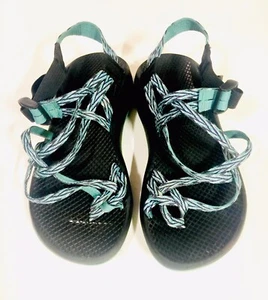 Chaco Womens US 7 W Green And Blue Casual Athletic River Comfort Water Sandals - Picture 1 of 5