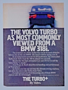 1984 Volvo Turbo + Vintage Original Print Ad 8.5 x 11" - Picture 1 of 3