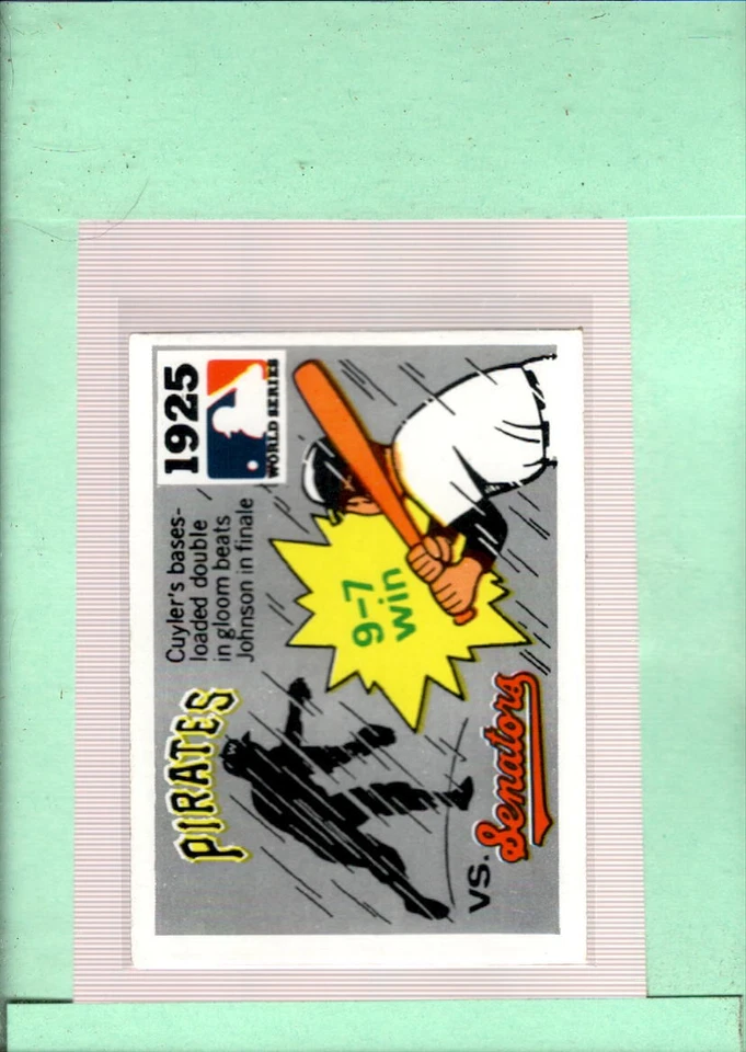 1971 Fleer Laughlin World Series Black Backs #23 1925 - Pirates vs. Sen ID:46540 - Image 1 of 1