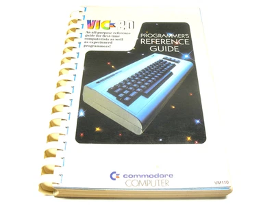 1982 VIC 20 COMMODORE COMPUTER PROGRAMMER'S REFERENCE GUIDE SPIRAL BOUND BOOK * - Image 1 of 2