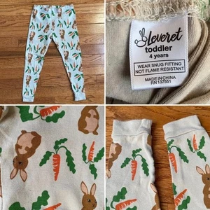 Leveret Bunny Carrot PJ Pajama Bottom Legging Easter sz 4 NWOT - Picture 1 of 10