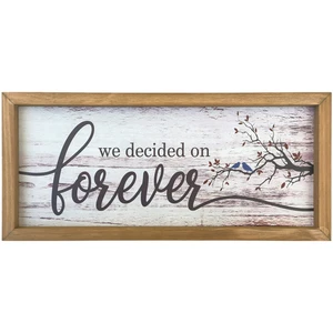 Wooden Rustic Wall Hanging Sign We Decided On Forever for Wedding Decoration - Picture 1 of 4