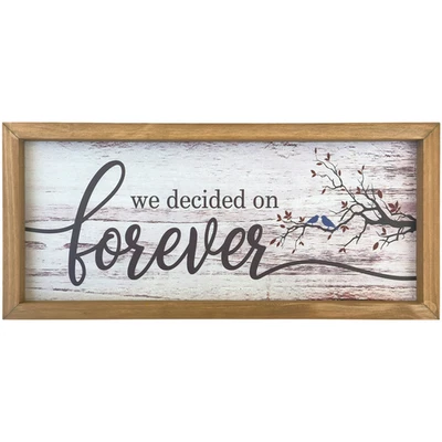 Wooden Rustic Wall Hanging Sign We Decided On Forever for Wedding Decoration - Image 1 of 4