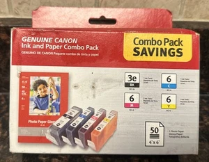 Genuine Canon BCI-3E/BCI-6 Photo Paper Combo Pack Ink Cartridges - Picture 1 of 4