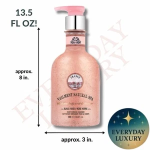 Avon Veilment Natural Spa Black Rose Body Scrub & Cleanser 400 Ml/13.5fl Oz . - Picture 1 of 3