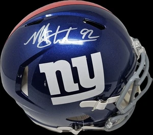 Michael Strahan New York Giants Autografo Velocità Autentico Casco Fanatici Cert - Foto 1 di 12