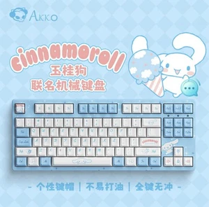 Akko Cinnamoroll Mechanical Keyboard 3087 Wired Gaming Keyboard - Picture 1 of 4