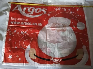 Argos Xmas große Plastiktragetasche Vintage selten Anfang 2000er Sammlerstück - Bild 1 von 6