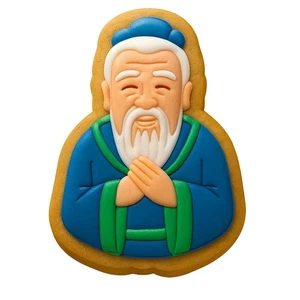 Confucius Wisdom Cookie Cutter - 4x3" Premium Party Baking Tool - Picture 1 of 6