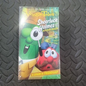 VeggieTales Sheerluck Holmes & the Golden Ruler New Sealed! VHS Green Tape RARE - Picture 1 of 6