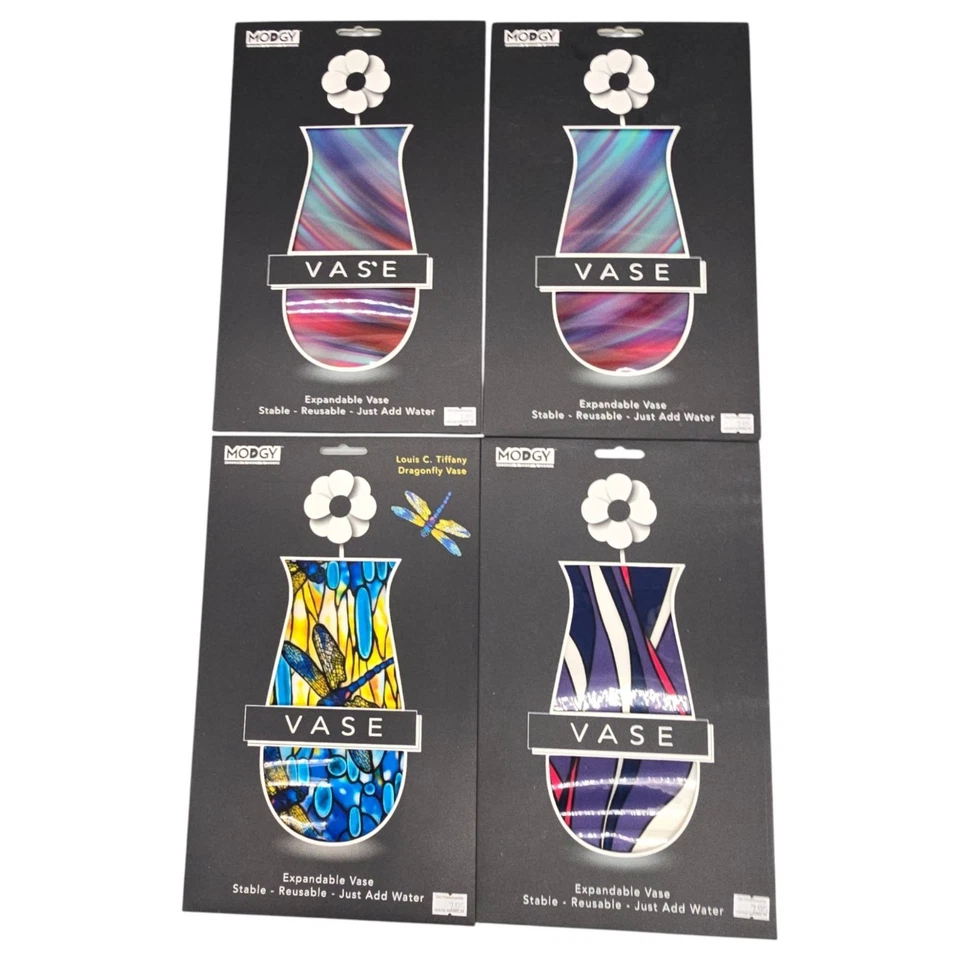 Modgy Collapsible and Expandable Plastic Vase Tiffany - Dragonfly